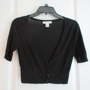 White House Black Market XS Black Cropped Cardigan